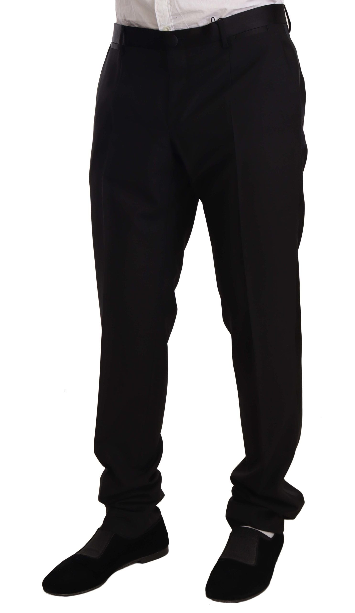 Dolce & Gabbana Smoking-Hose aus Wolle, schwarz