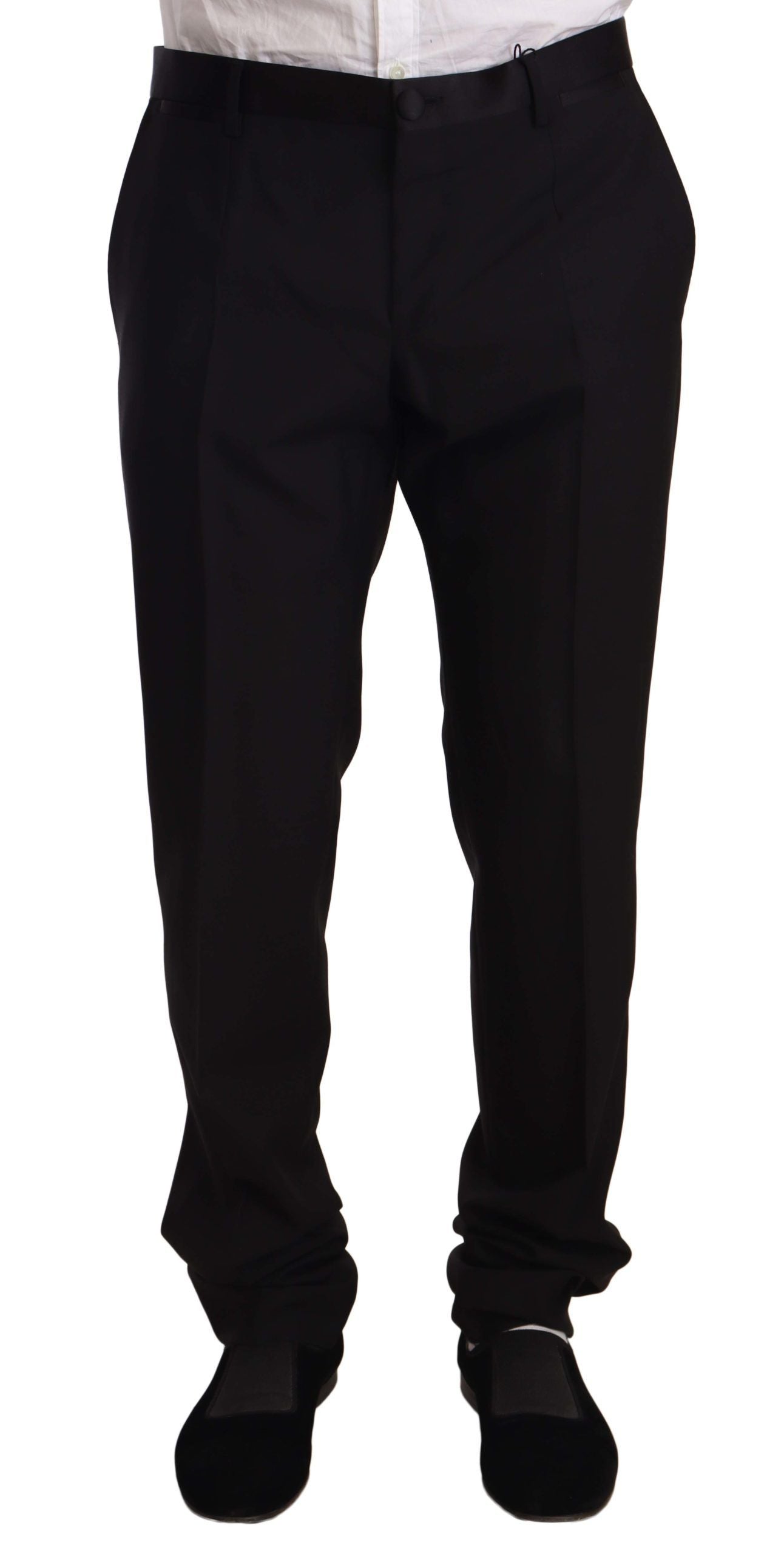 Dolce & Gabbana Smoking-Hose aus Wolle, schwarz