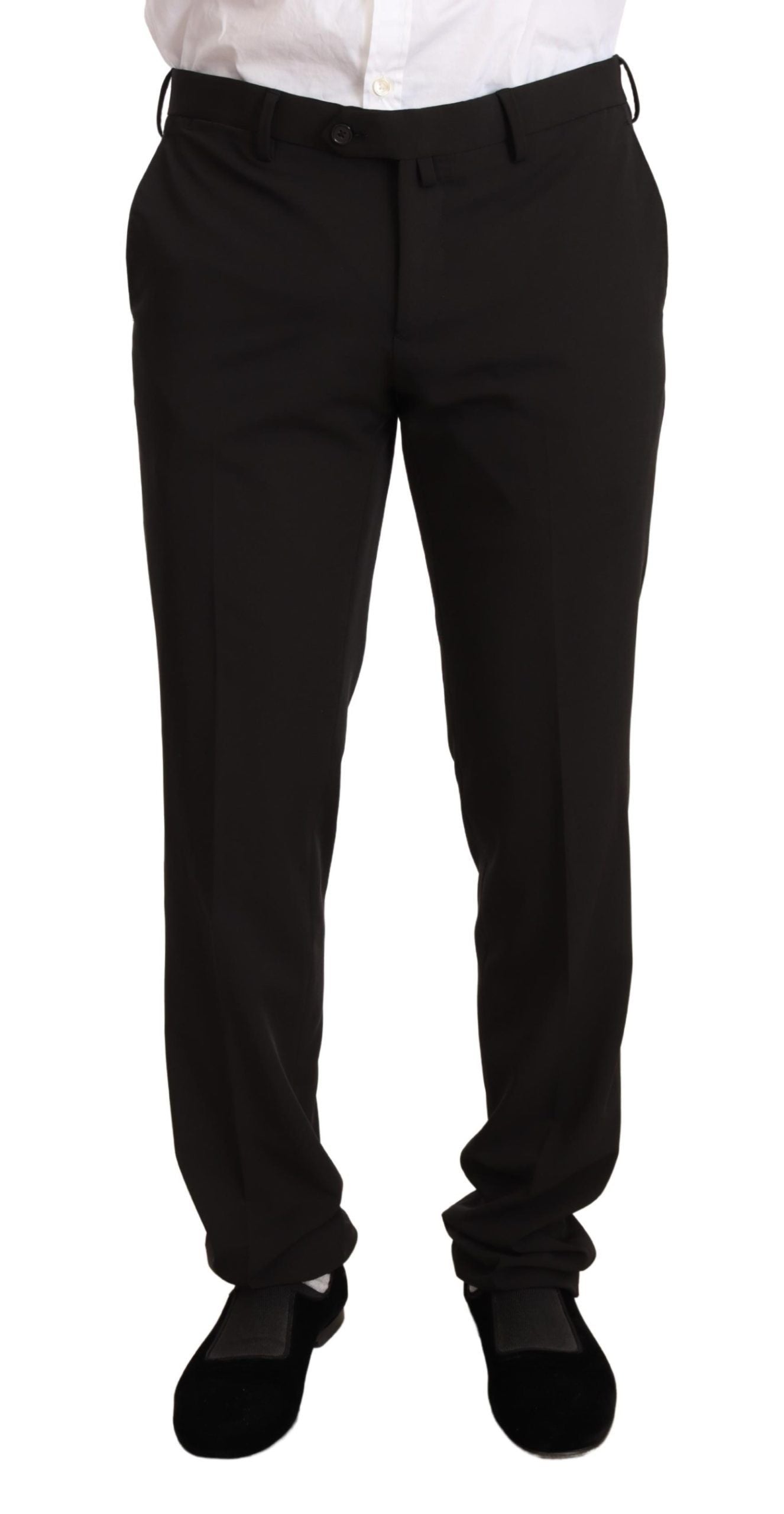 Domenico Tagliente Schwarzer Polyester Slim 2 Stück Set TAGLIENTE Anzug