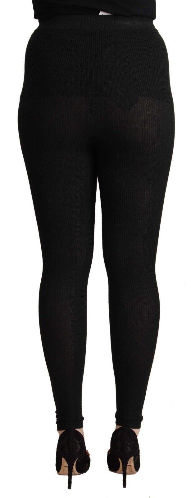 Dolce & Gabbana Schwarze Kaschmir-Stretch-Taillen-Hose