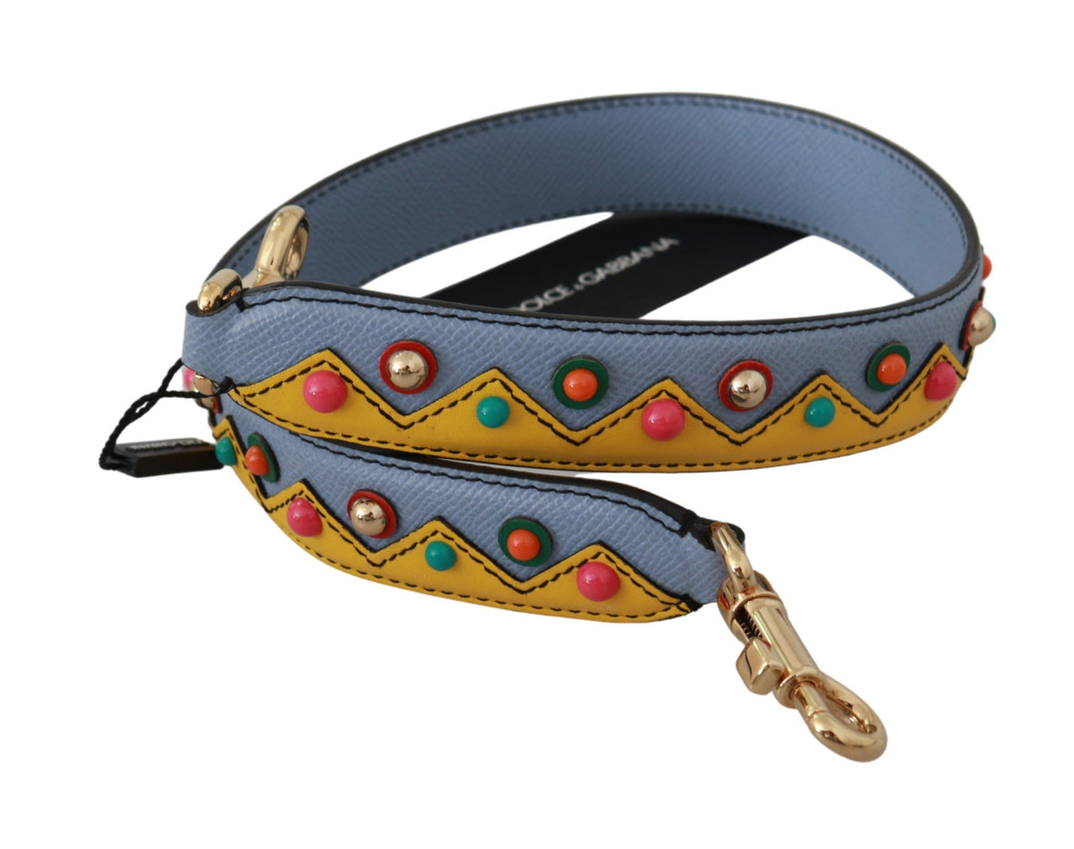 Dolce & Gabbana Blaue Handtasche Accessoire Schulterriemen Leder