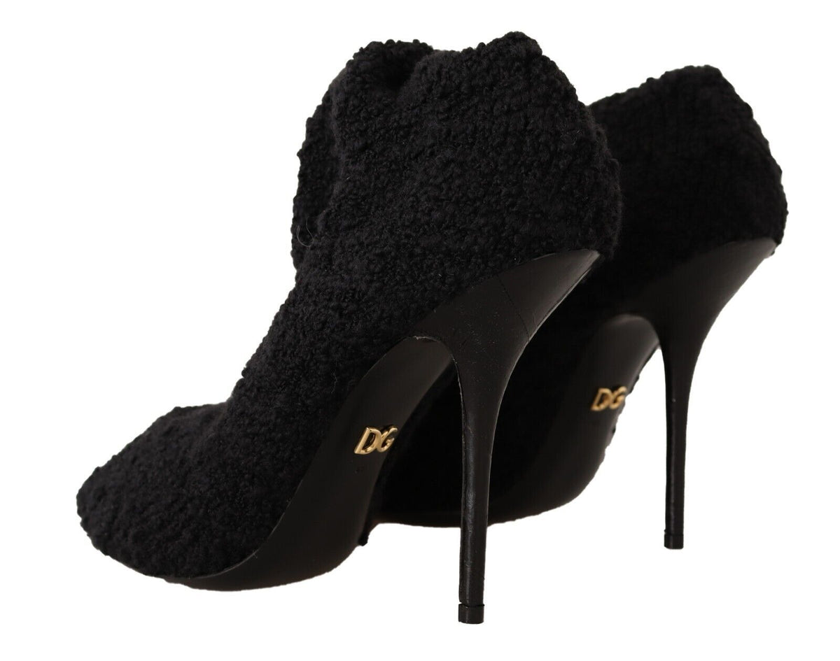 Dolce & Gabbana Schwarze Stretch-Socken Kniestrümpfe Schuhe