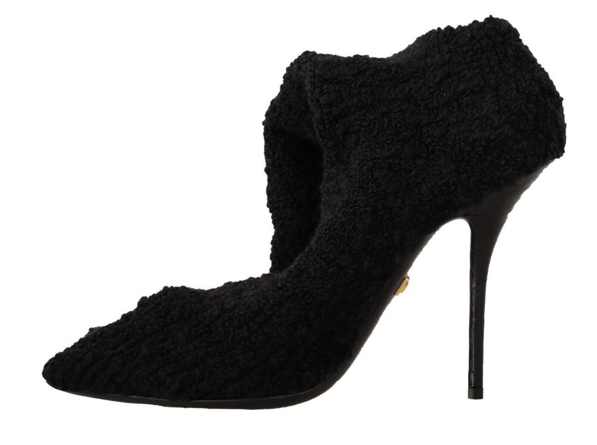 Dolce & Gabbana Schwarze Stretch-Socken Kniestrümpfe Schuhe