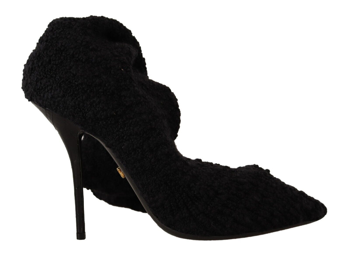 Dolce & Gabbana Schwarze Stretch-Socken Kniestrümpfe Schuhe