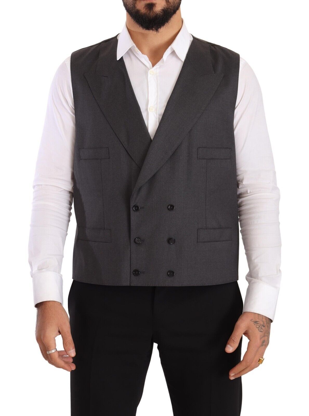 Dolce & Gabbana Grauer zweireihiger SICILIA-Blazer (2 Teile)