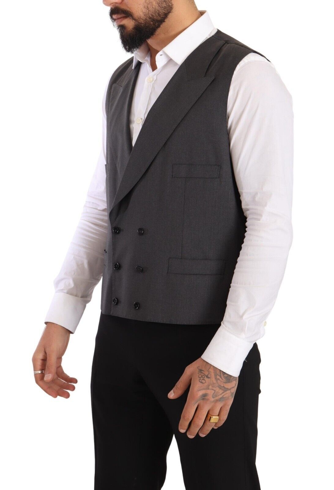 Dolce & Gabbana Grauer zweireihiger SICILIA-Blazer (2 Teile)