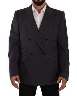 Dolce & Gabbana Grauer zweireihiger SICILIA-Blazer (2 Teile)