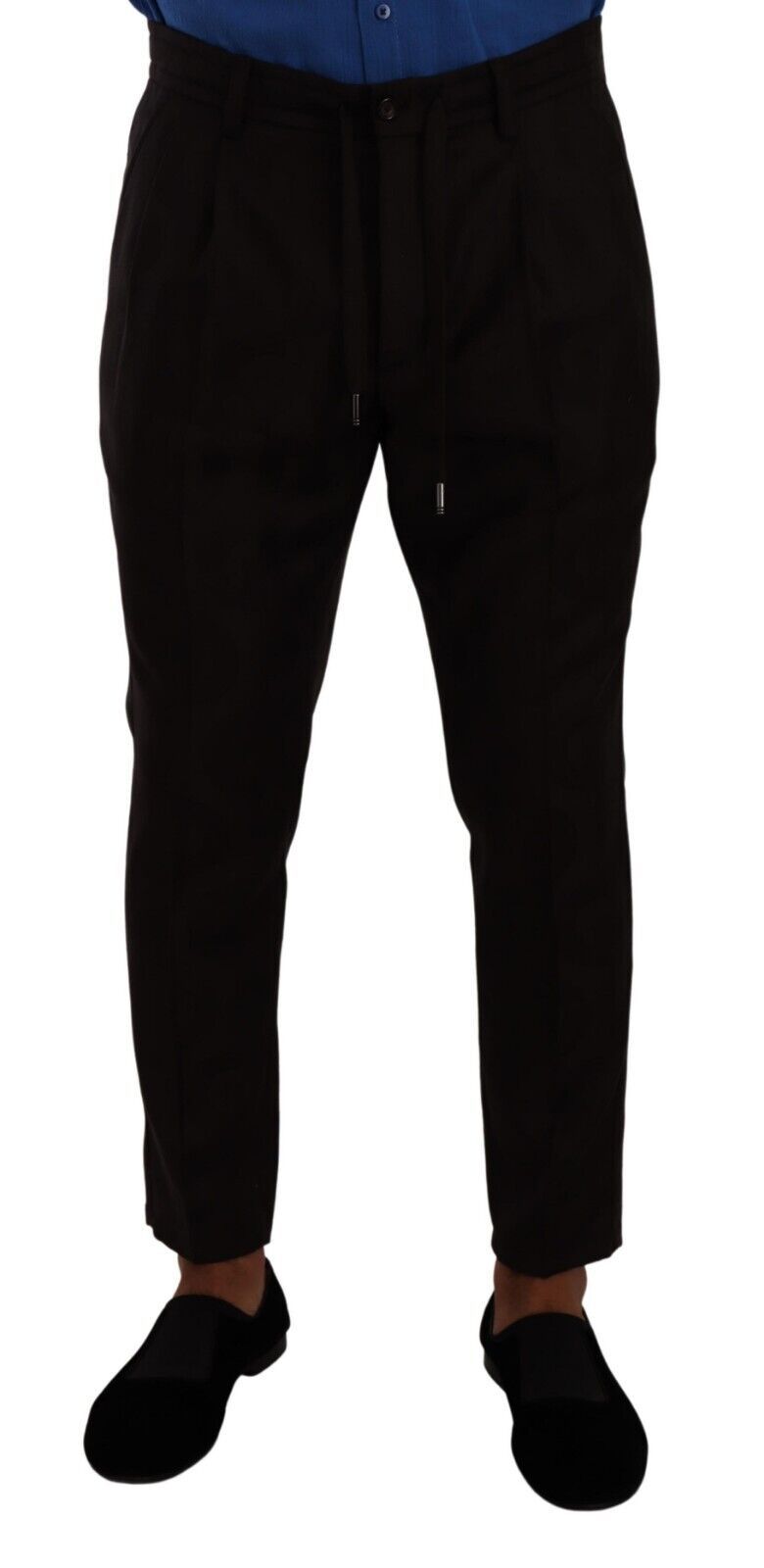 Dolce & Gabbana Bordeauxfarbene Wolle Herren Skinny Hosen Hosen