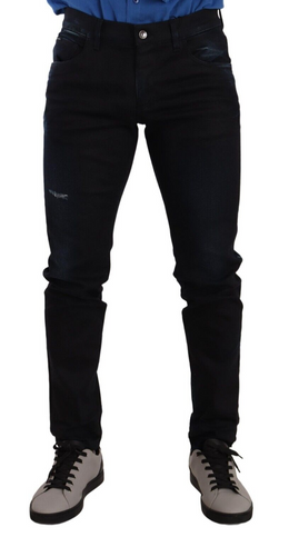 Dolce & Gabbana Blaue Baumwoll-Stretch-Denim-Hosenjeans