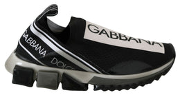 Dolce & Gabbana Schwarz Weiß SORRENTO Sport Stretch Sneakers