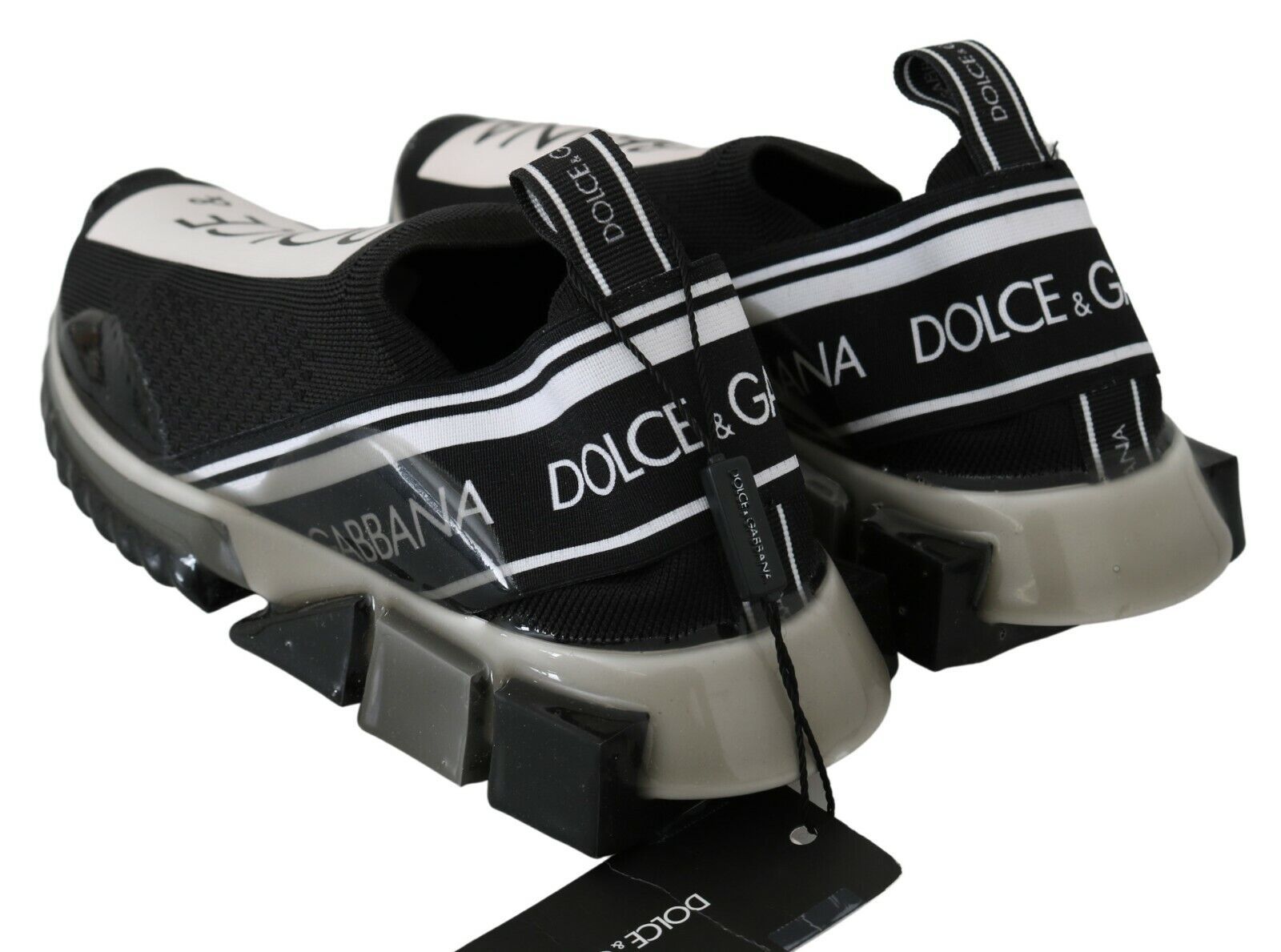 Dolce & Gabbana Schwarz Weiß SORRENTO Sport Stretch Sneakers
