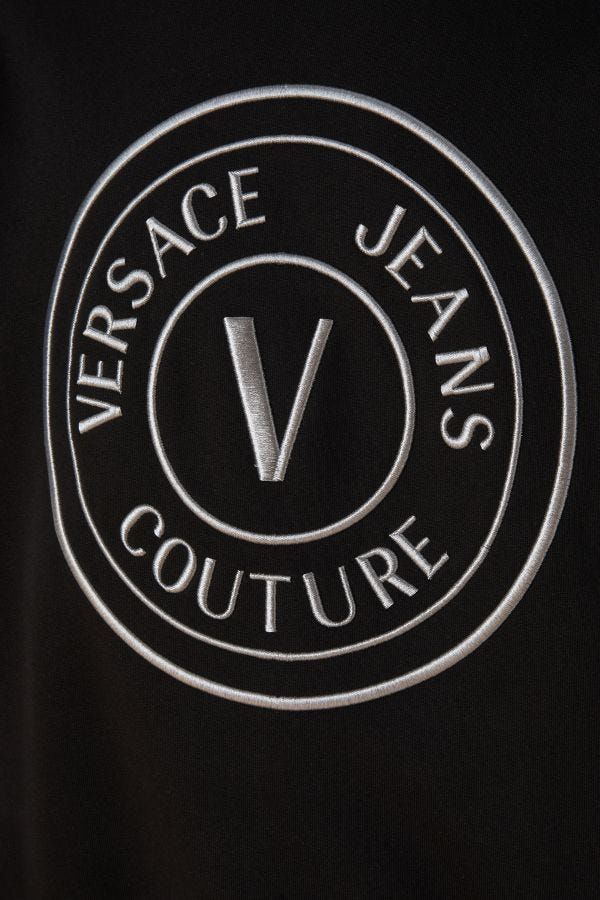 Versace Jeans Schickes schwarzes Sweatshirt mit Kapuze