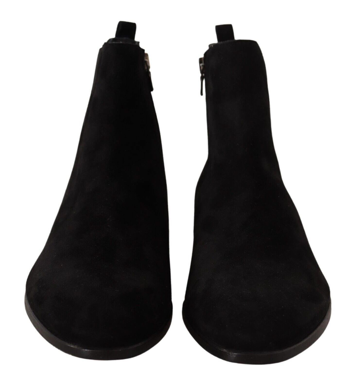 Dolce & Gabbana Schwarz Wildleder Leder Chelsea Herren Stiefel Schuhe