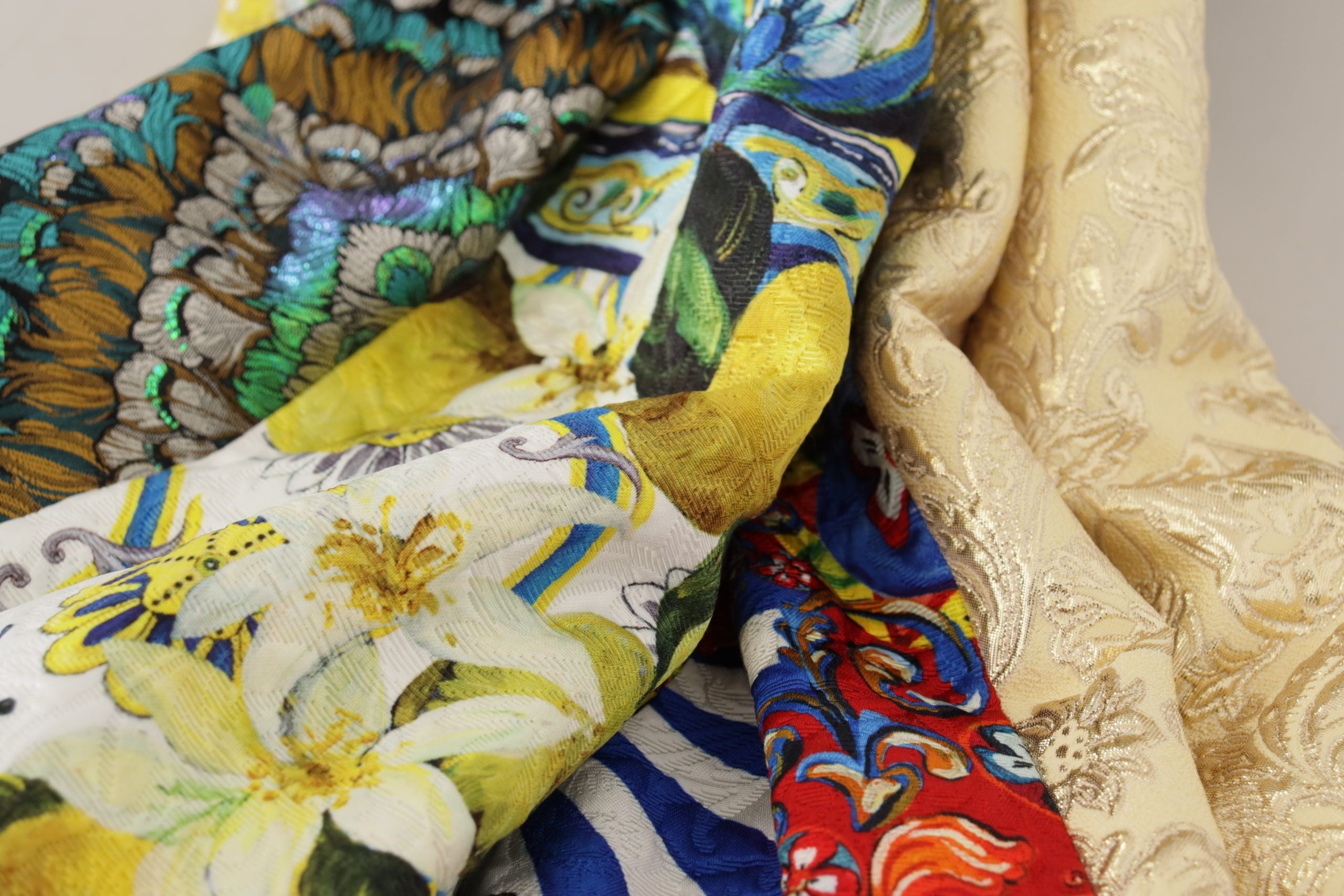 Dolce & Gabbana Multicolor Patchwork Sizilien Langer Maxirock