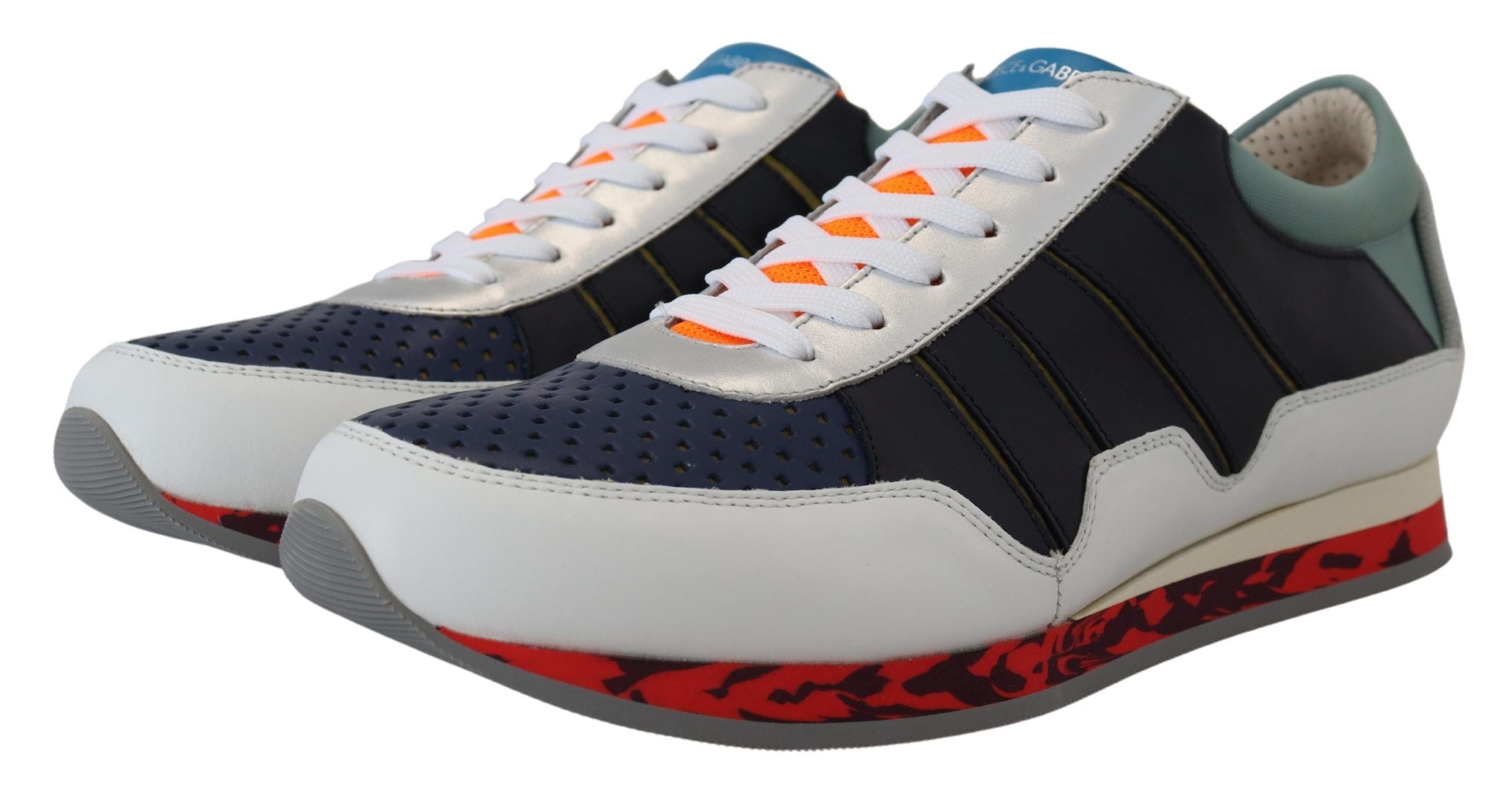 Dolce & Gabbana Multicolor Leder Sport Low Top Turnschuhe