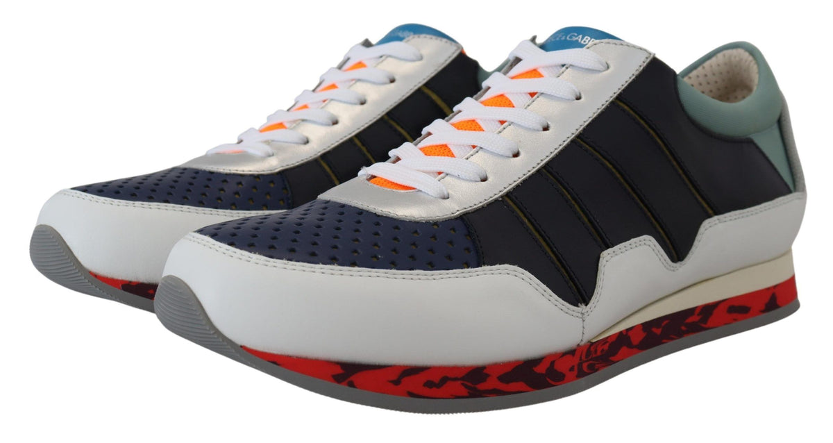 Dolce & Gabbana Multicolor Leder Sport Low Top Turnschuhe