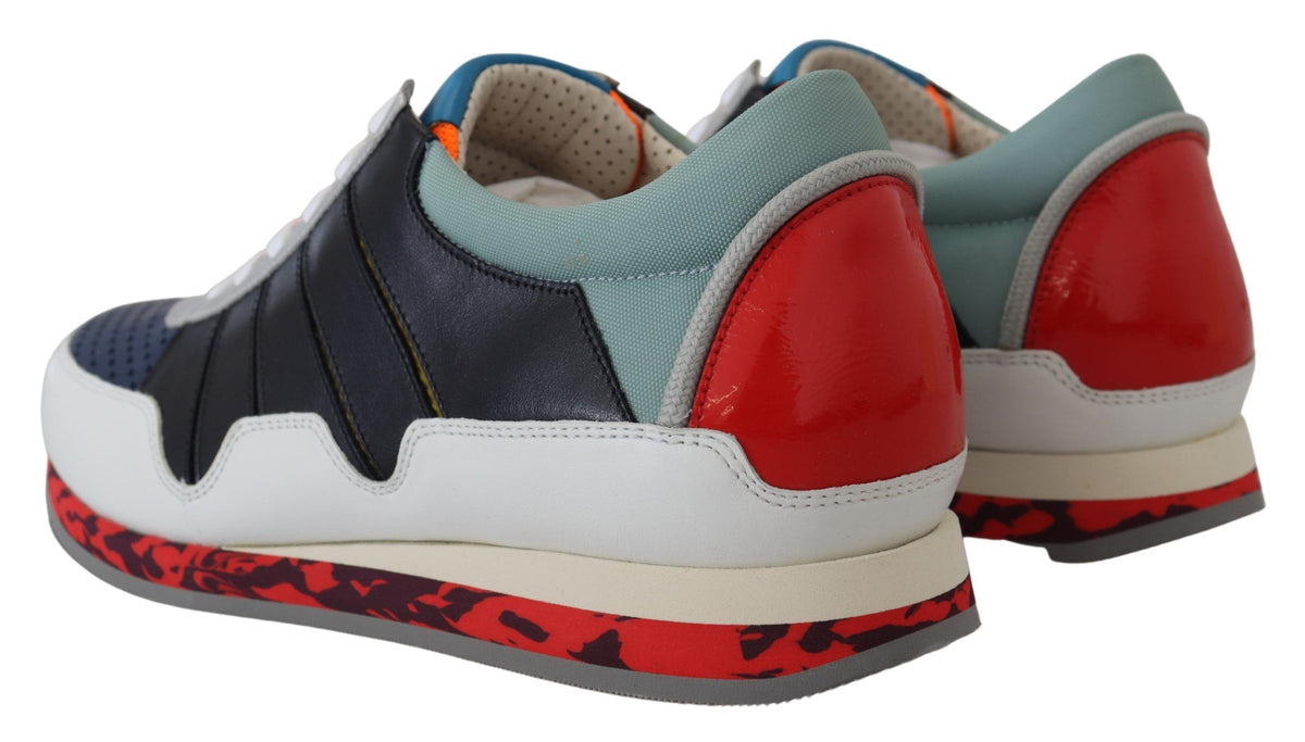 Dolce & Gabbana Multicolor Leder Sport Low Top Turnschuhe