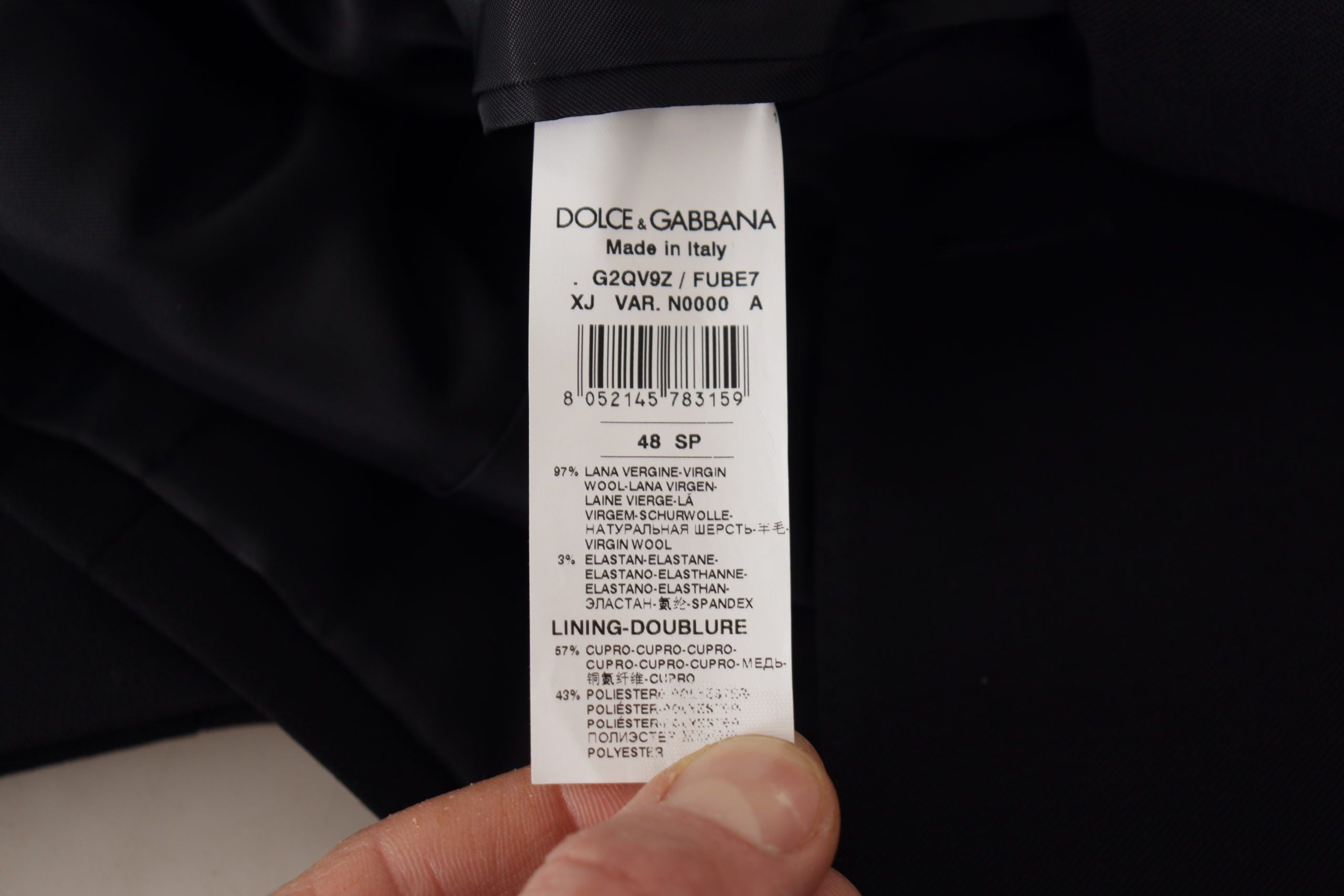 Dolce & Gabbana Schwarzer doppelreihiger Mantel Blazer Jacke