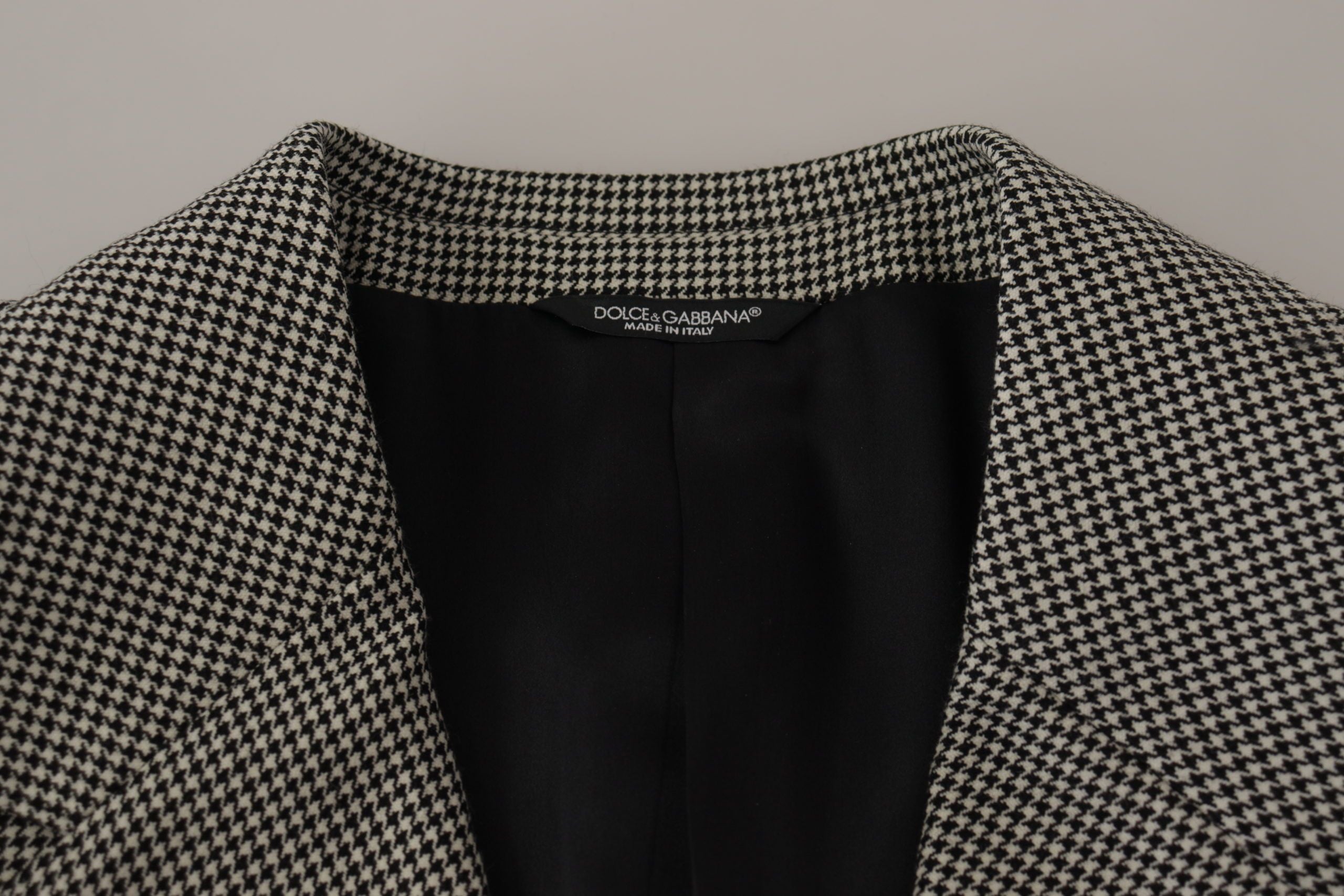 Dolce & Gabbana Graue karierte einreihige Jacke Blazer