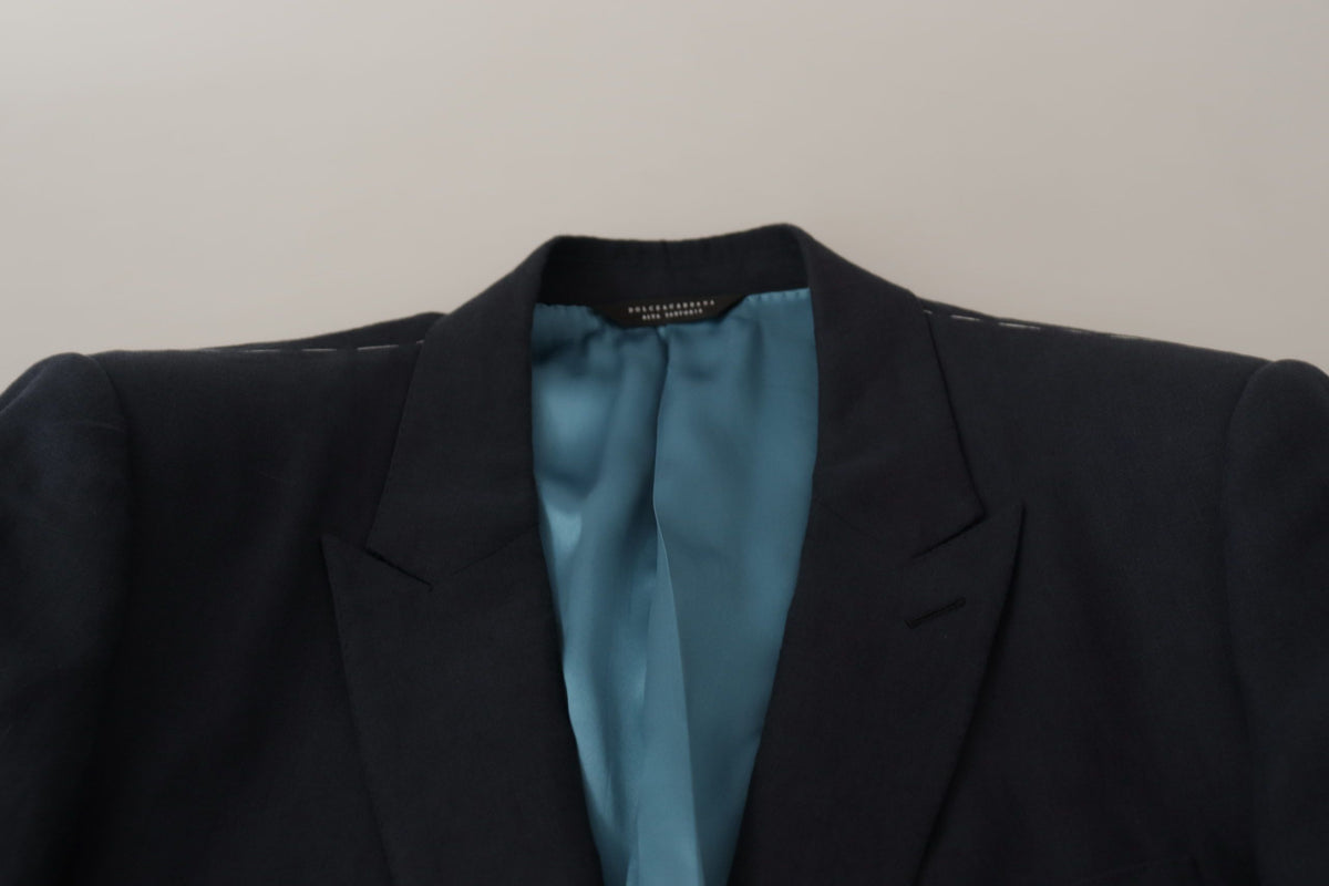 Dolce & Gabbana Dunkelblau ALTA SARTORIA Jacke Mantel Blazer