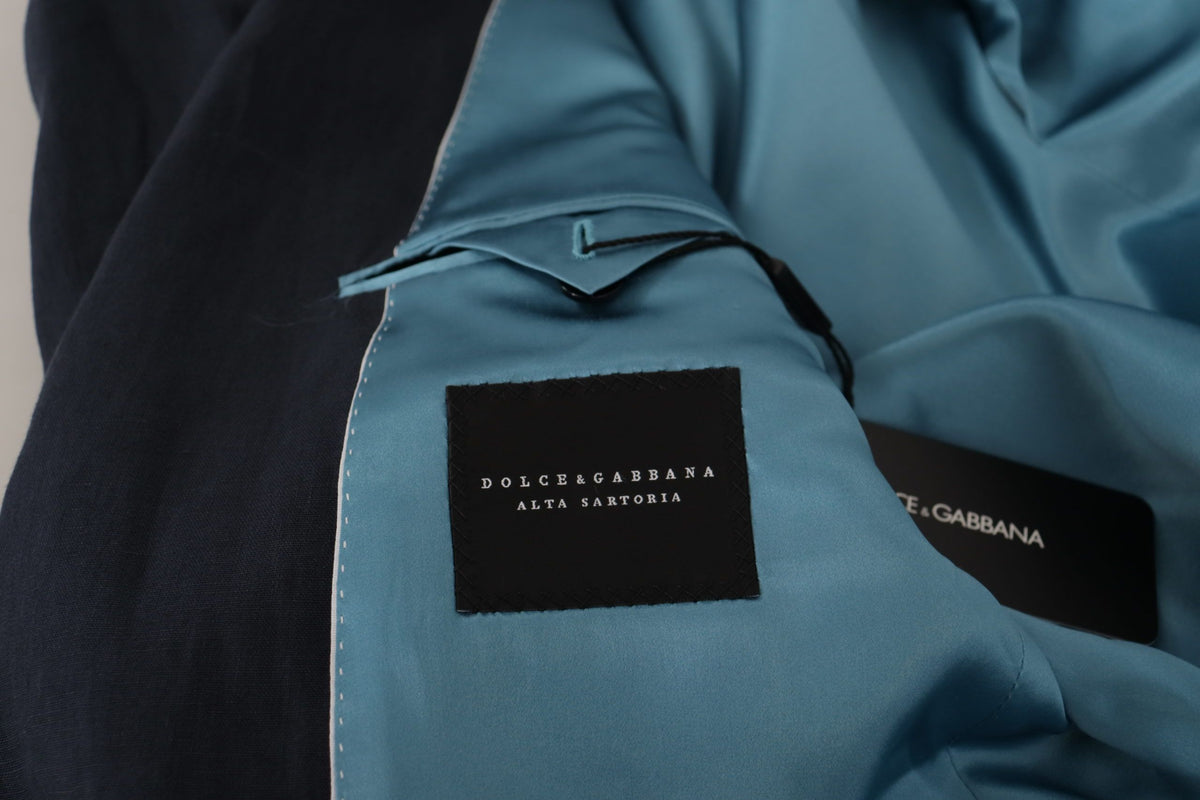 Dolce & Gabbana Dunkelblau ALTA SARTORIA Jacke Mantel Blazer