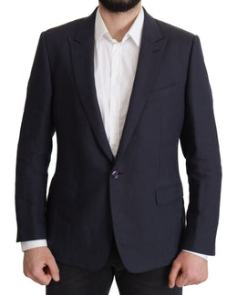 Dolce & Gabbana Dunkelblau ALTA SARTORIA Jacke Mantel Blazer