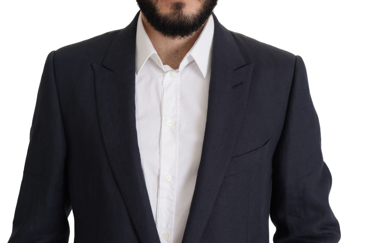 Dolce & Gabbana Dunkelblau ALTA SARTORIA Jacke Mantel Blazer