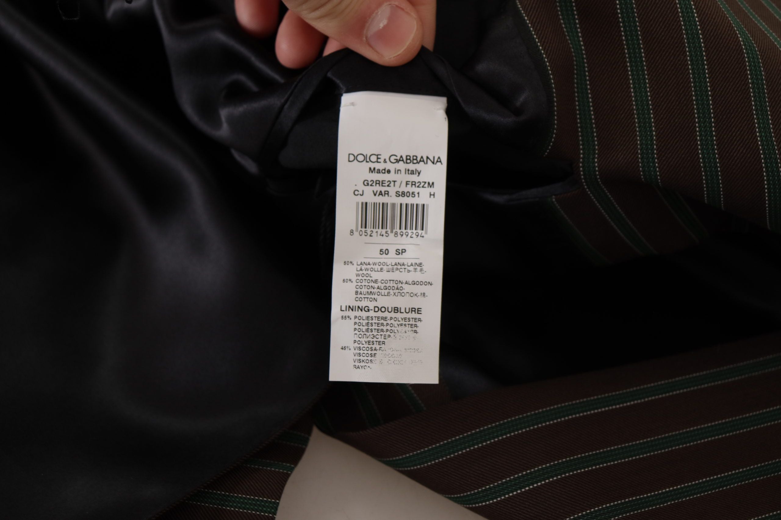 Dolce & Gabbana Mehrfarbig gestreifter doppelreihiger Blazer