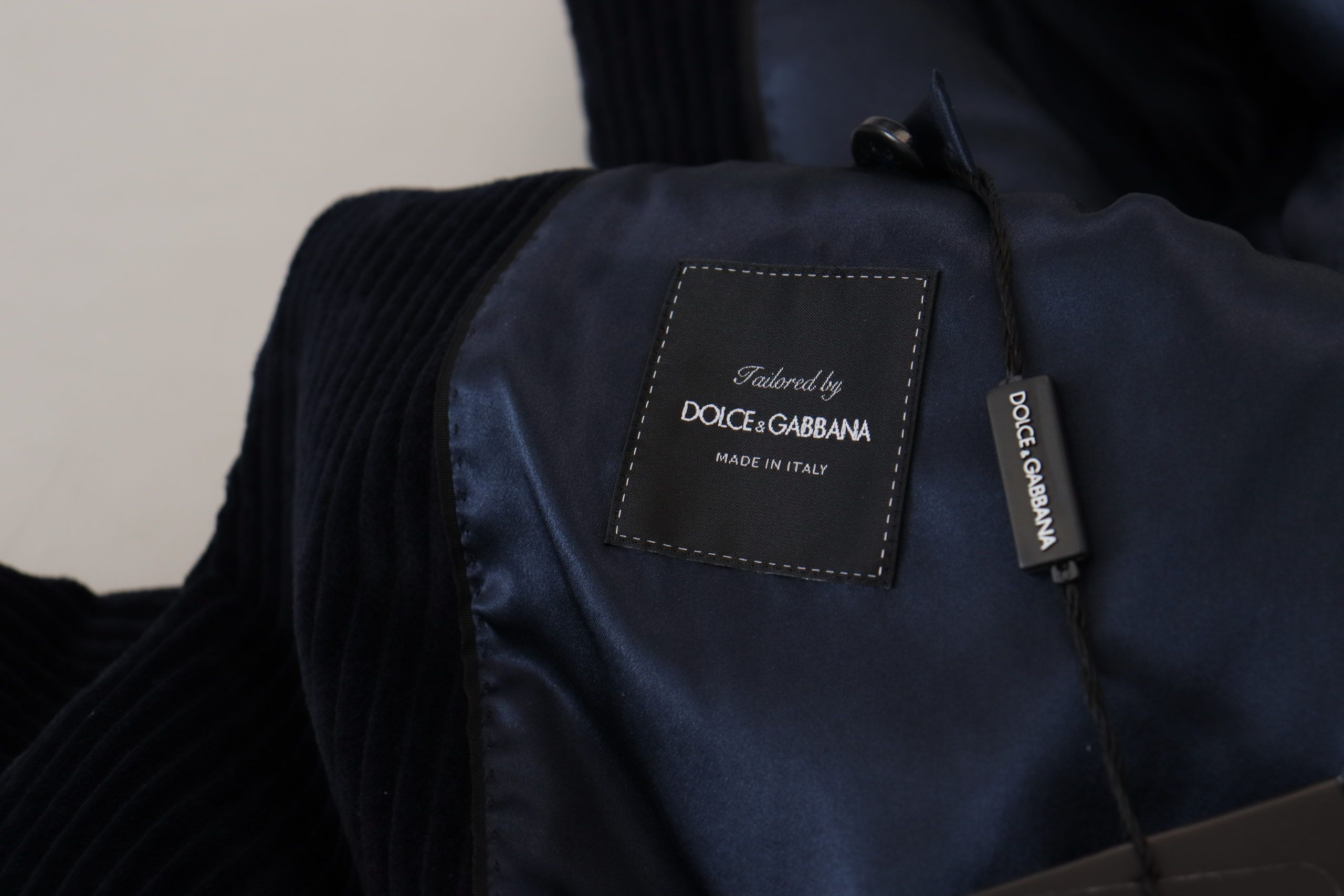 Dolce & Gabbana Schwarzer Baumwoll-Cardigan Langer Mantel Männer Jacke