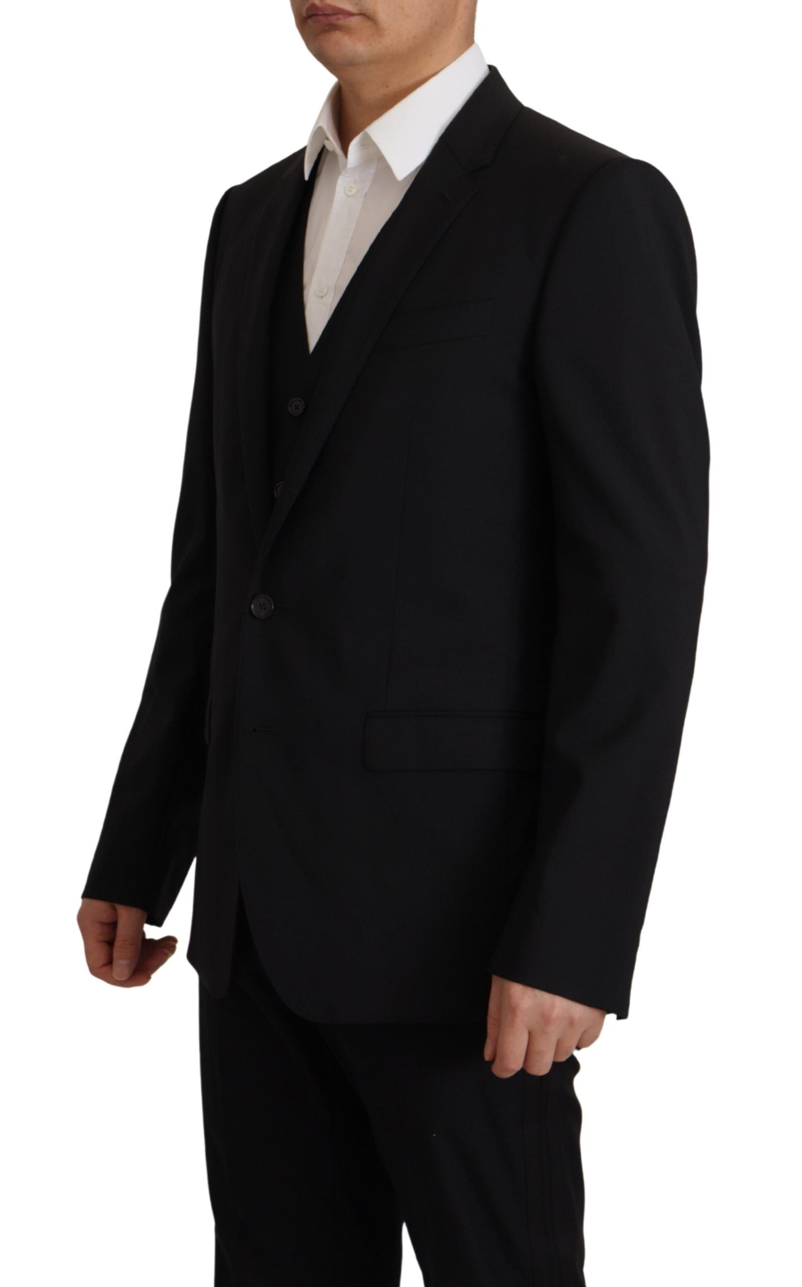 Dolce & Gabbana Schwarze Jacke Weste 2 Stück MARTINI Blazer