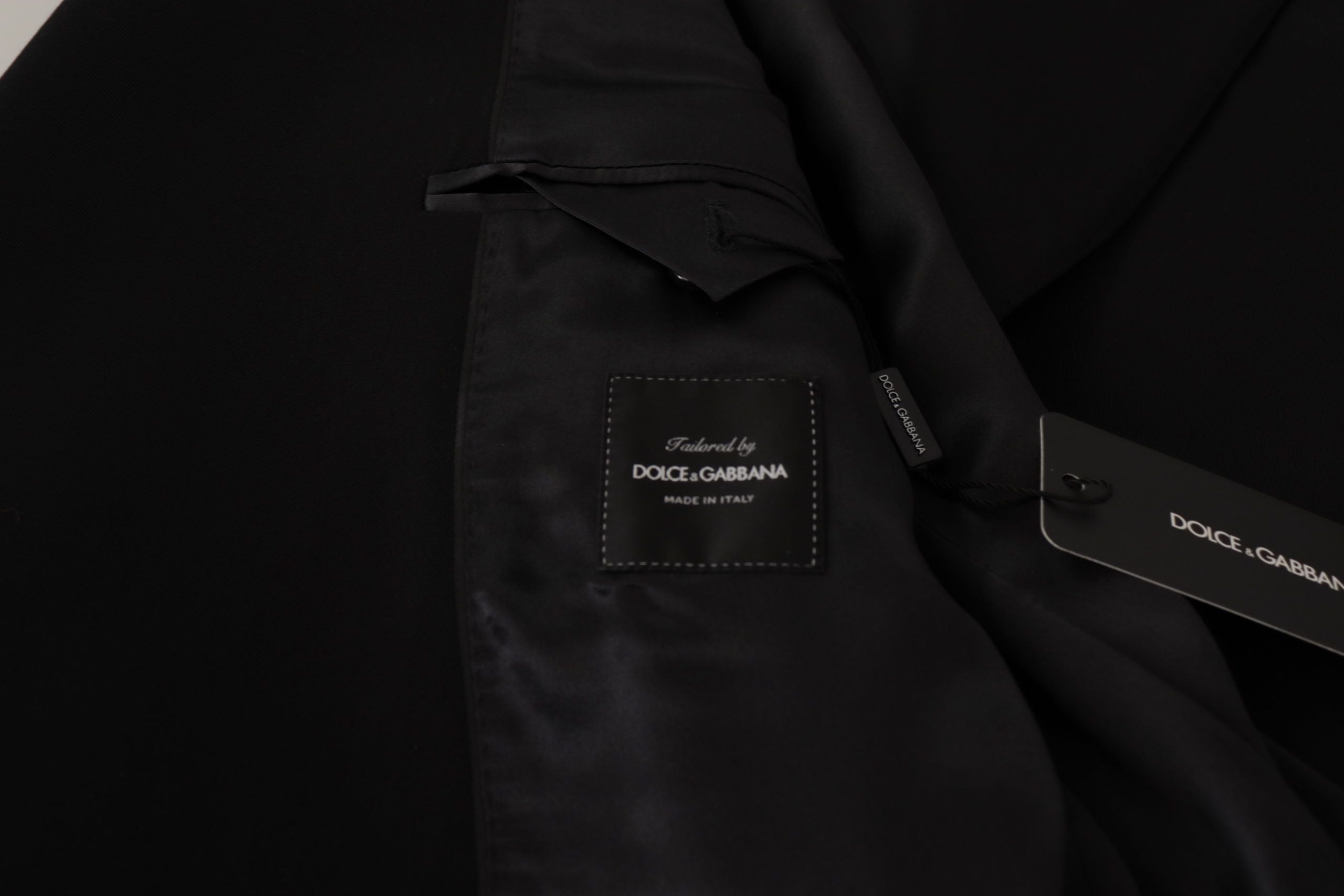 Dolce & Gabbana Schwarzer Woll-Sakko mit Einreiher
