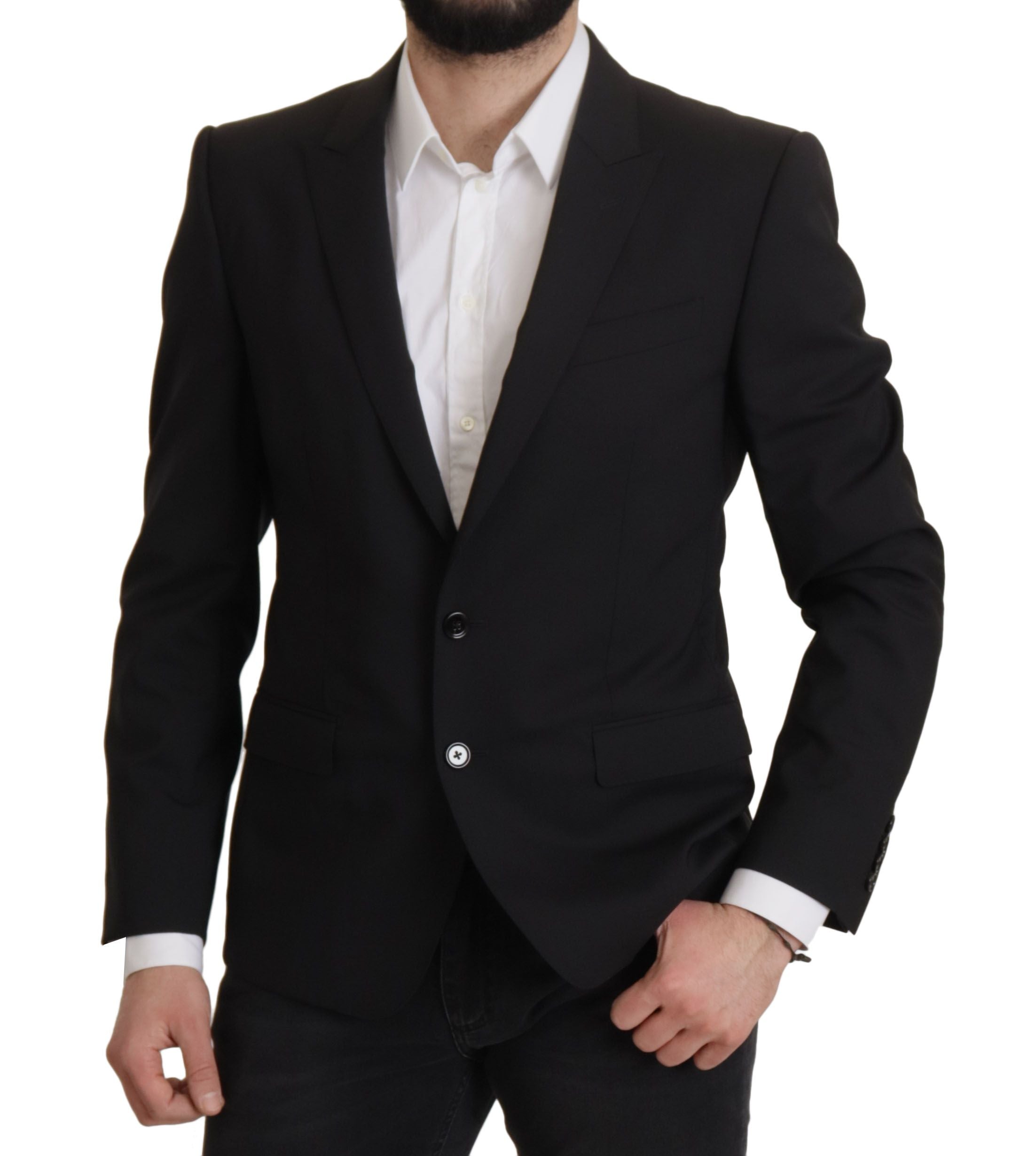 Dolce & Gabbana Schwarze einreihige Jacke MARTINI Blazer