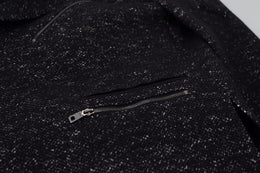 Dolce & Gabbana Schwarzer Wollmantel Zweireiher Herrenjacke