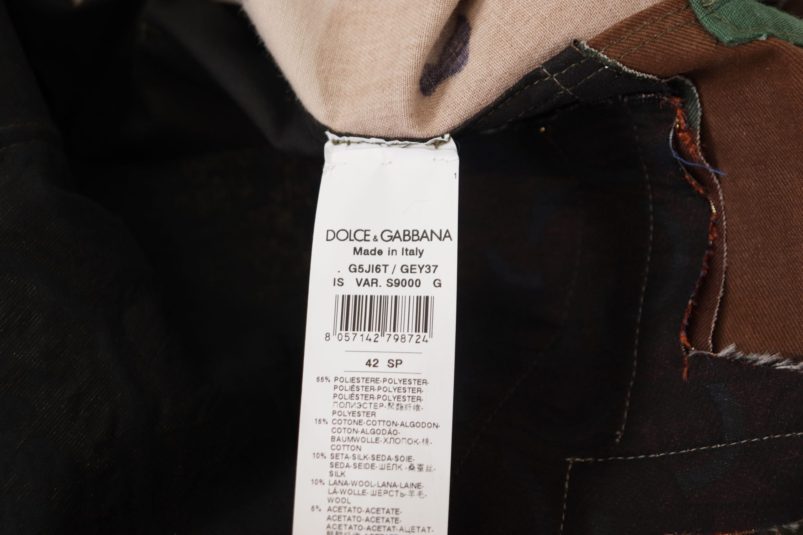 Dolce & Gabbana Multicolor Button Down Patchwork Hemd