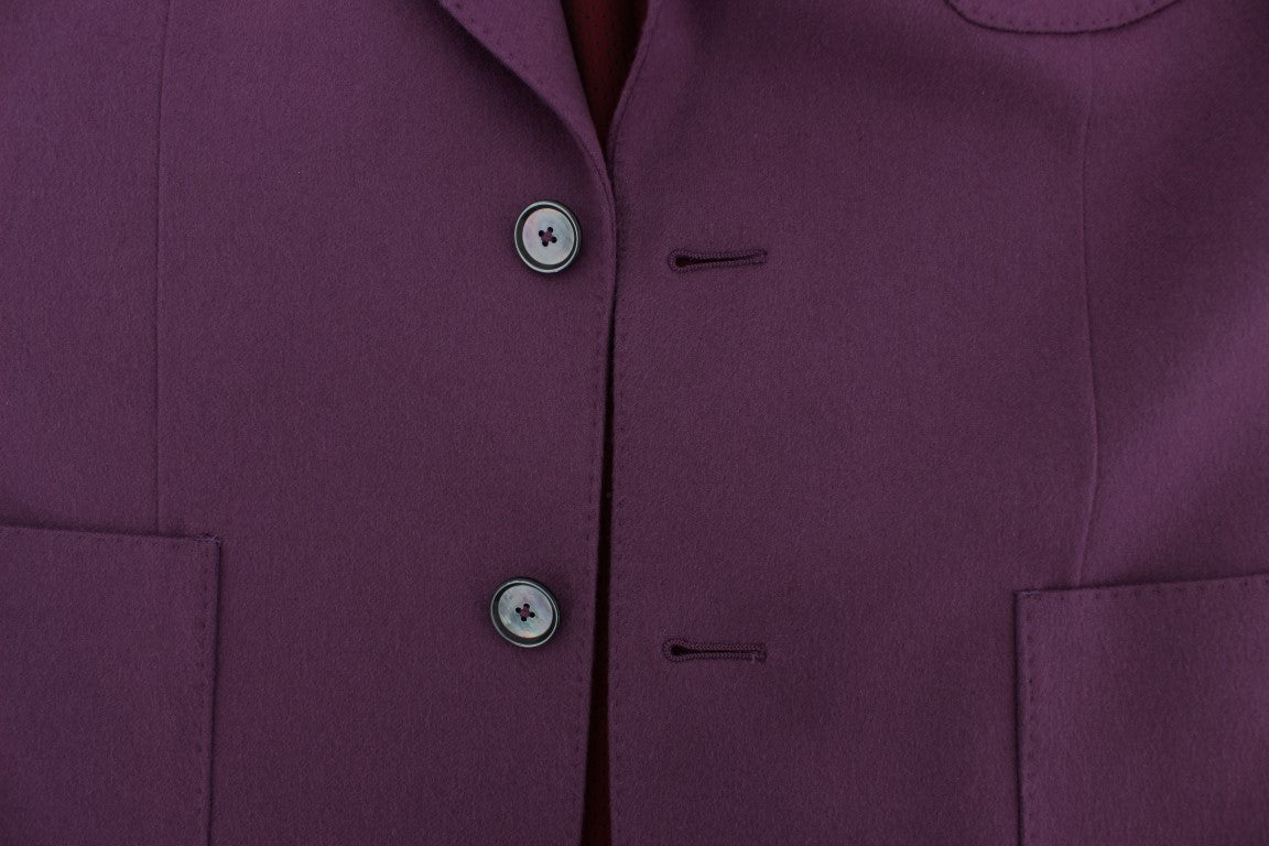 Dolce & Gabbana Lila Kaschmir Slim Fit Blazer Jacke