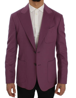 Dolce & Gabbana Lila Kaschmir Slim Fit Blazer Jacke