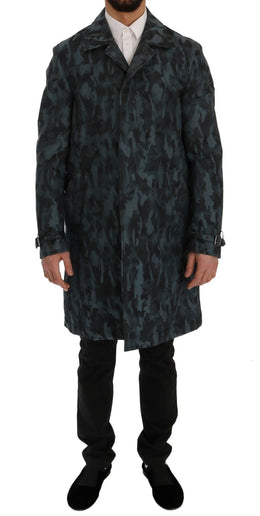 Dolce & Gabbana Blauer Tarnfarben-Graben Trench