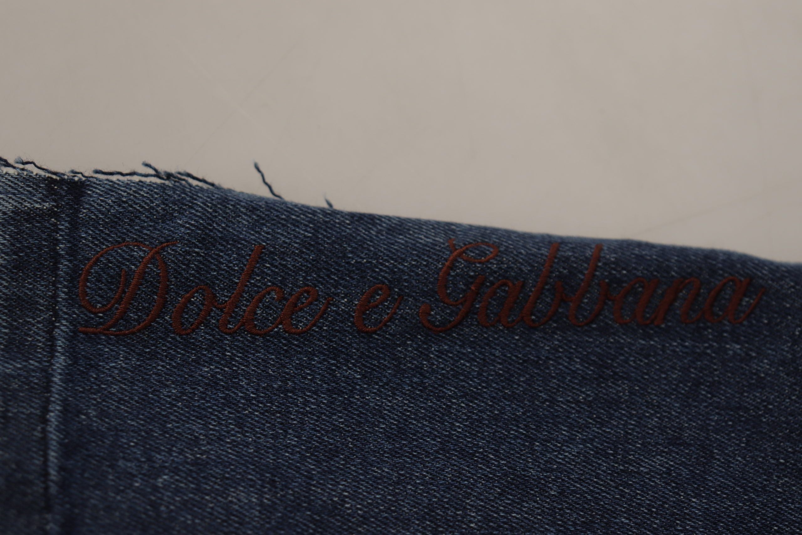 Dolce & Gabbana Multicolor Patchwork DG Mode Weites Bein Denim Hose