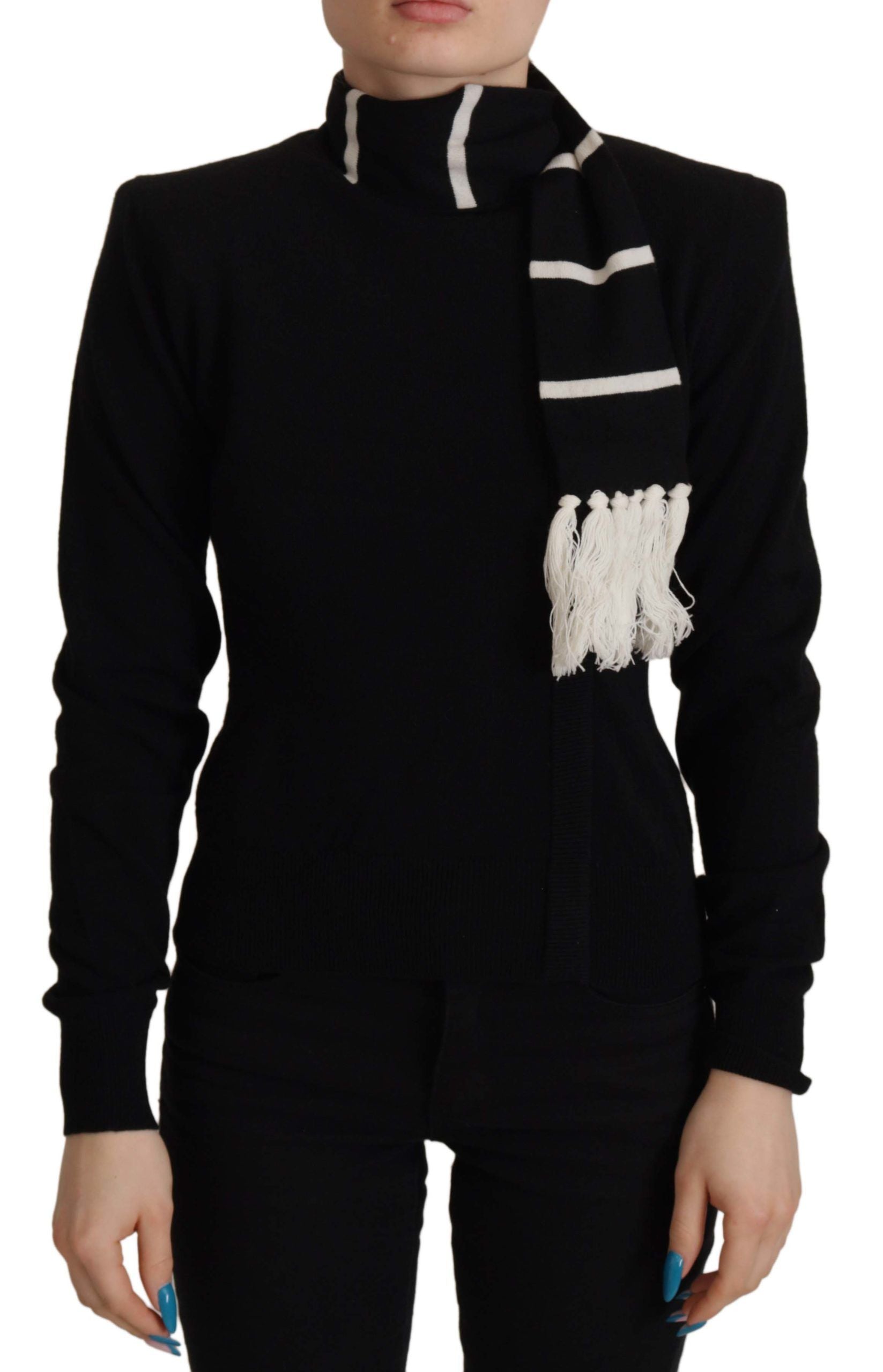 Dolce & Gabbana Schwarzer Kaschmir-Rollkragenpullover