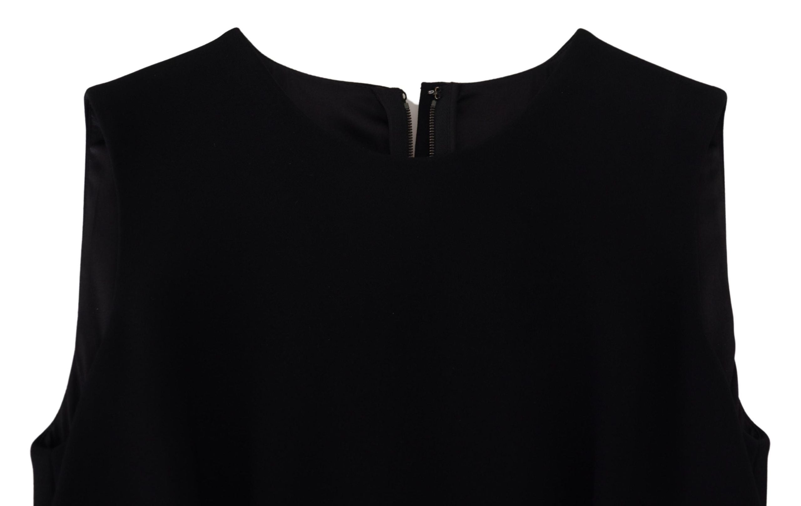 Dolce & Gabbana Schwarzes Kleid Etuikleid aus Viskose