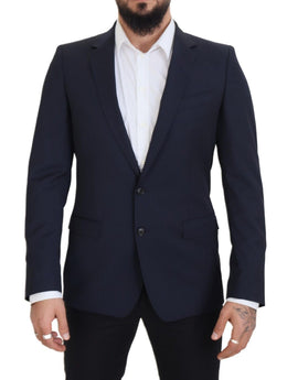 Dolce & Gabbana Dunkelblauer einreihiger MARTINI Blazer aus Wolle