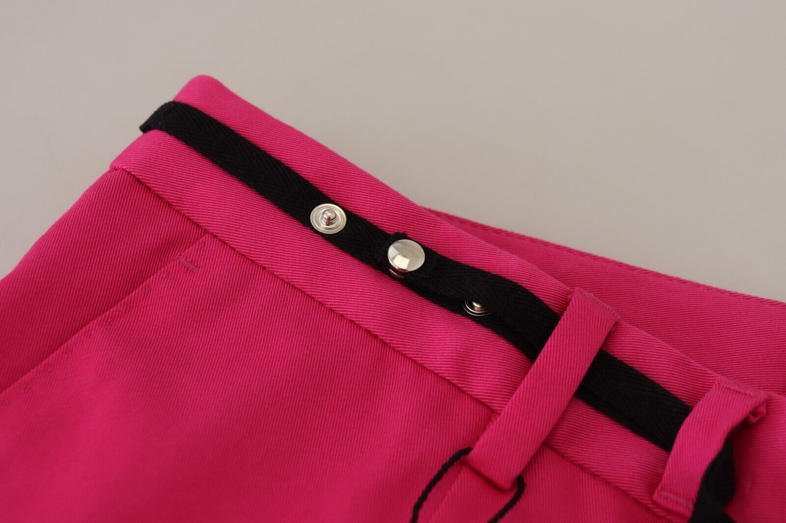 Dolce & Gabbana Rosa Reißverschluss Schnalle Taille Hose Hose