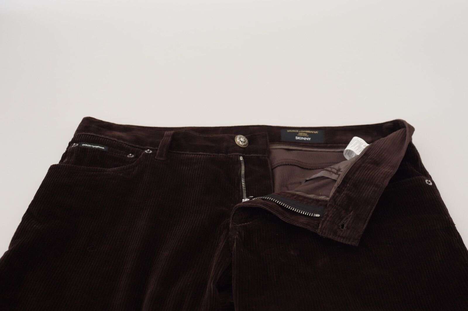 Dolce & Gabbana Brauner Kord Herren Freizeithosen