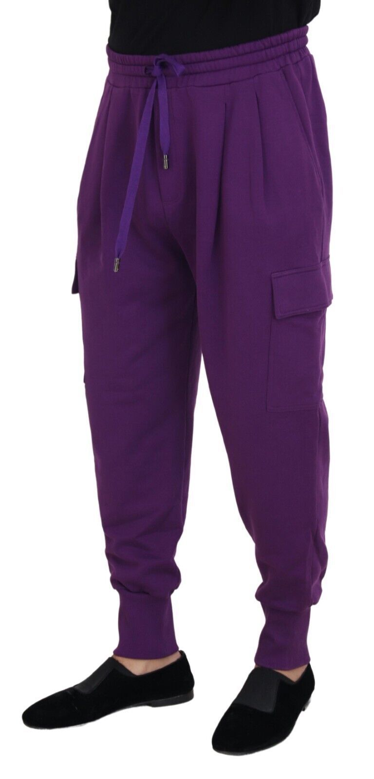 Dolce & Gabbana Lila Cargo-Sweatpants aus Baumwolle Jogginghosen