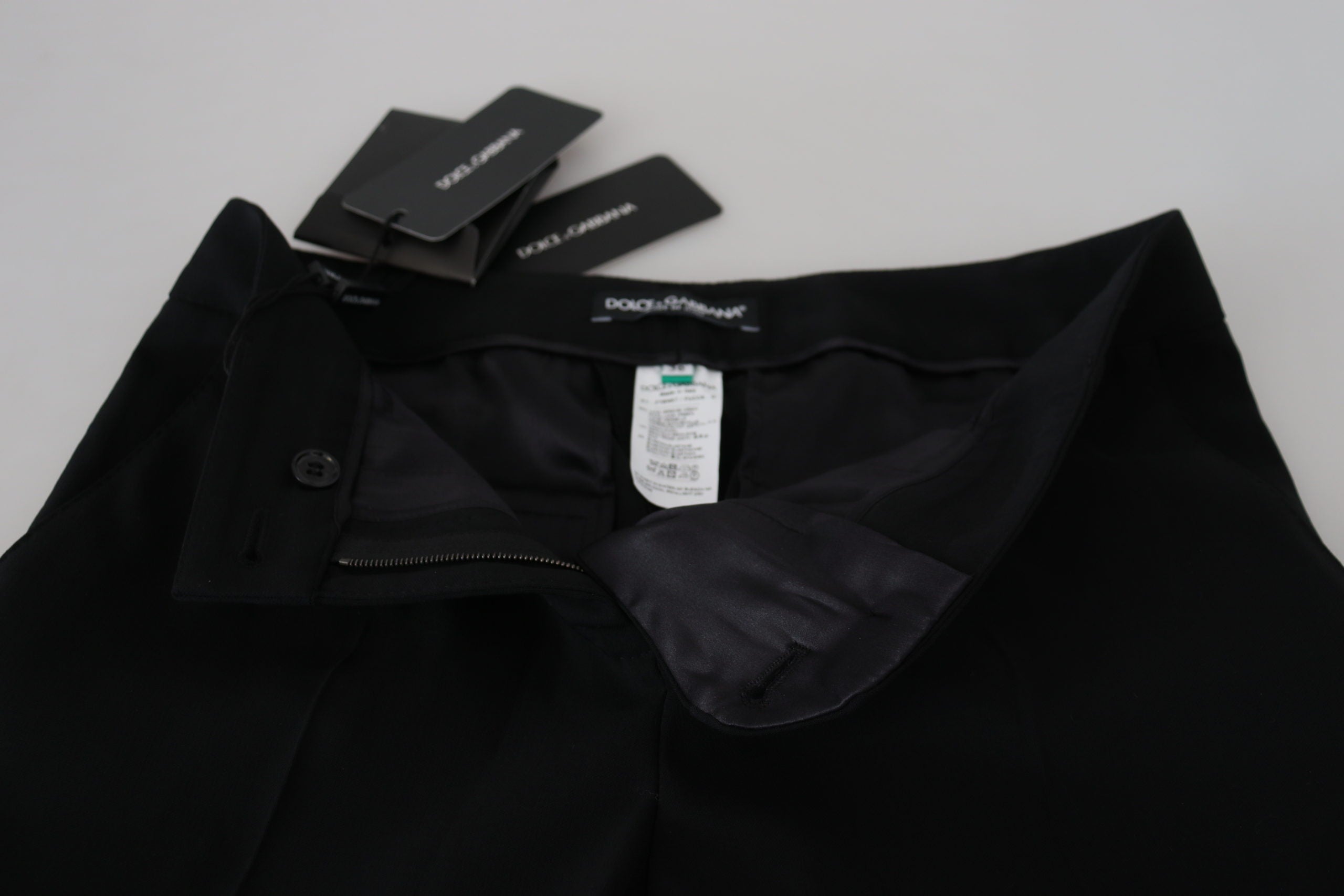 Dolce & Gabbana Schwarze Hosen mit hoher Taille für Frauen