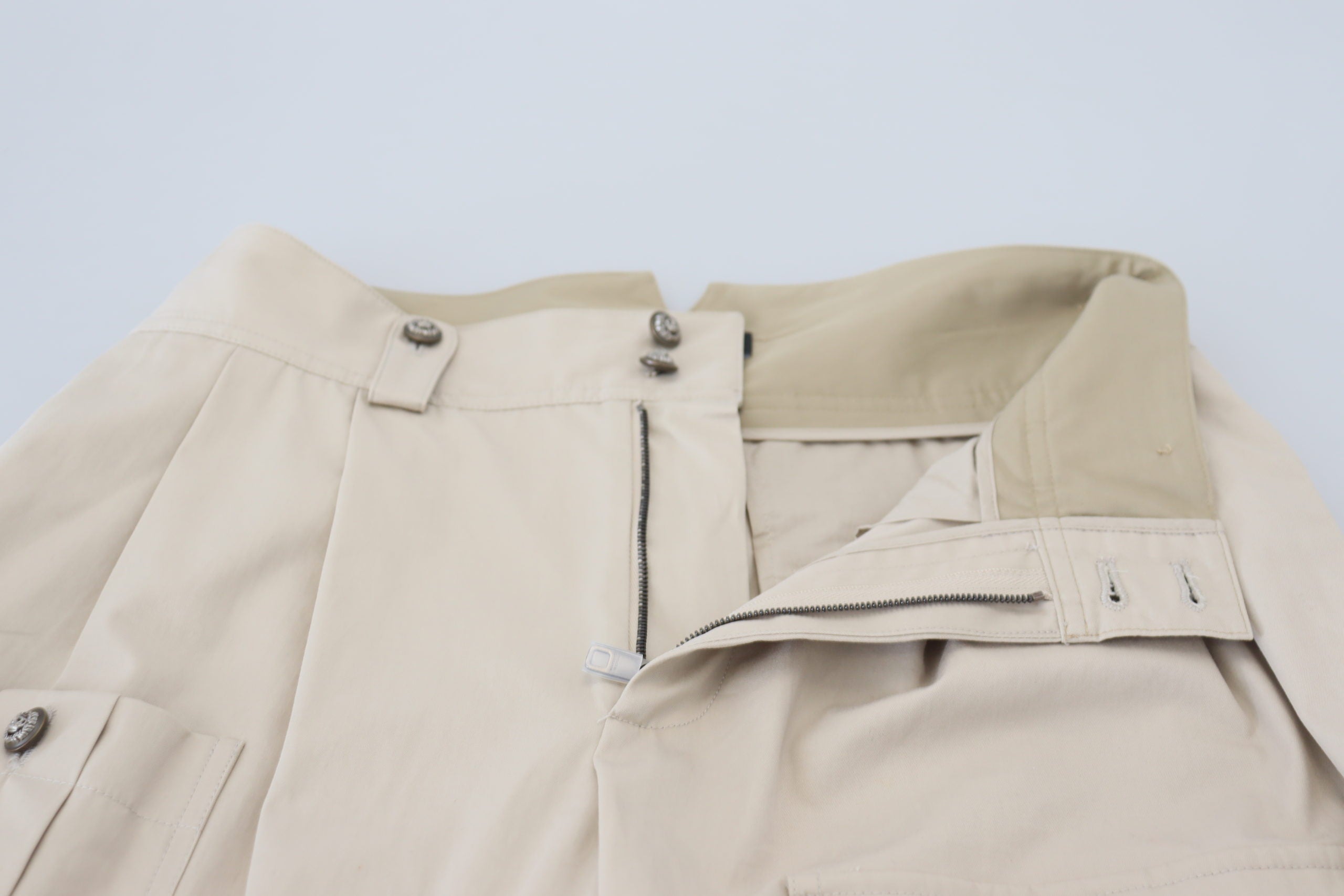 Dolce & Gabbana Beige Baumwolle Damen Cargo Hose