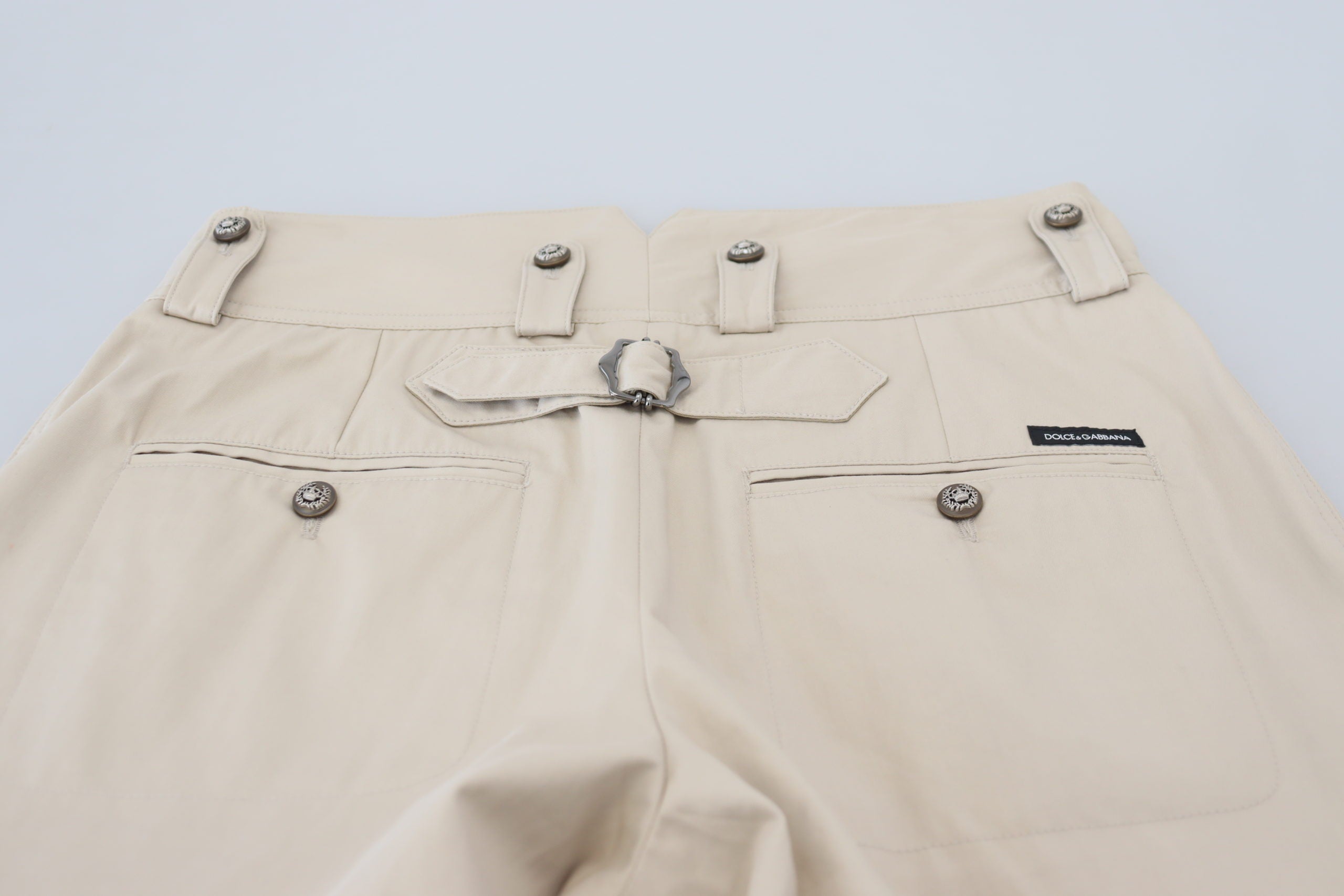 Dolce & Gabbana Beige Baumwolle Damen Cargo Hose