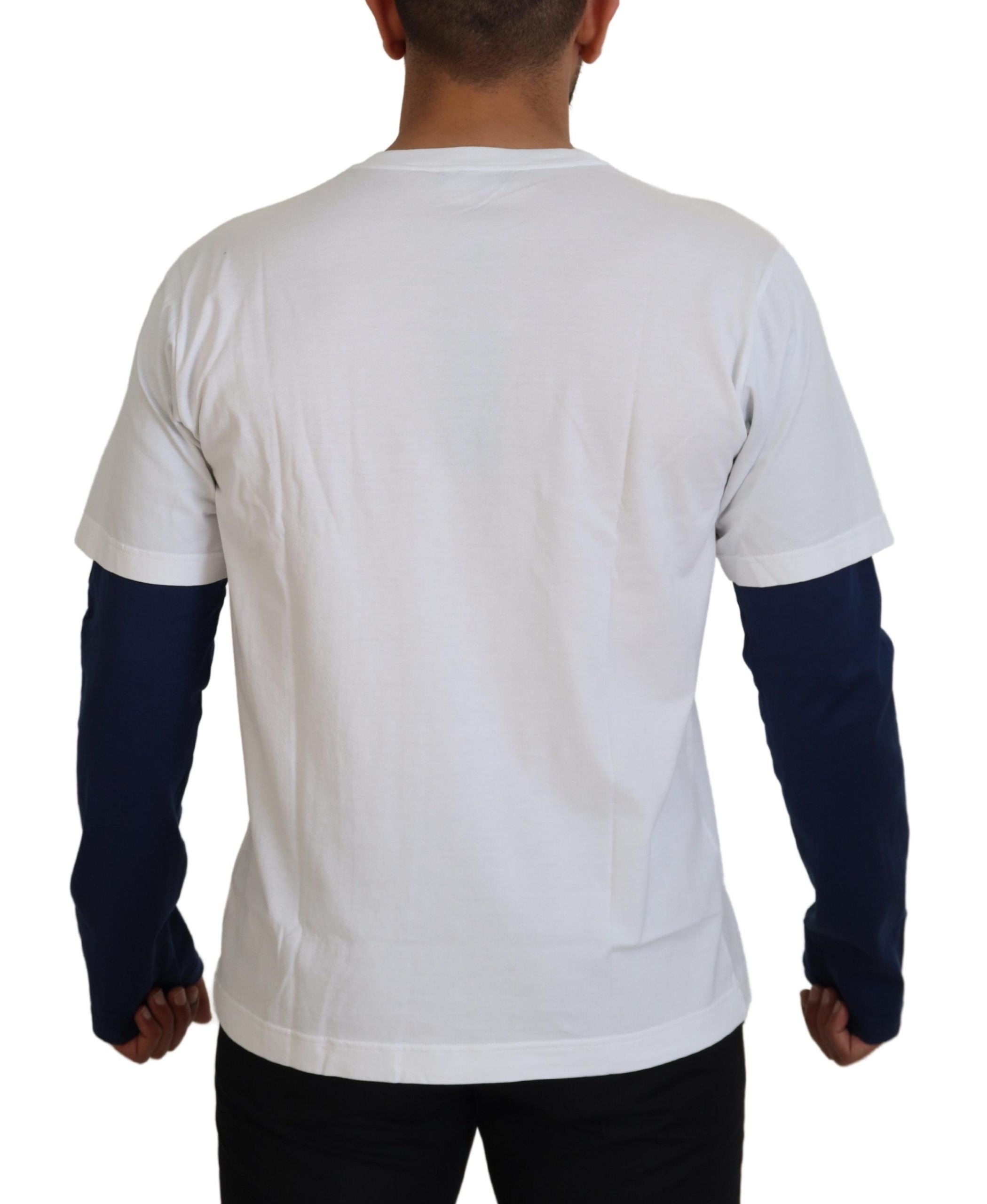 Dolce & Gabbana Weiß Blau DG Crown Pullover