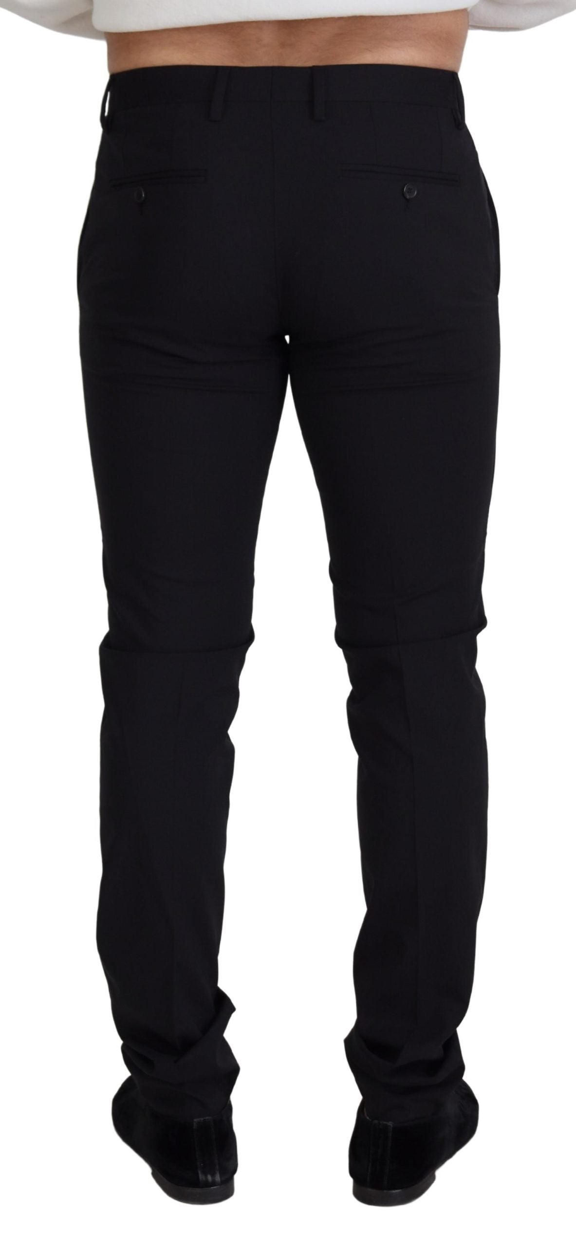 Dolce & Gabbana Schwarze Chino-Hose aus Wolle für formelle Anlässe