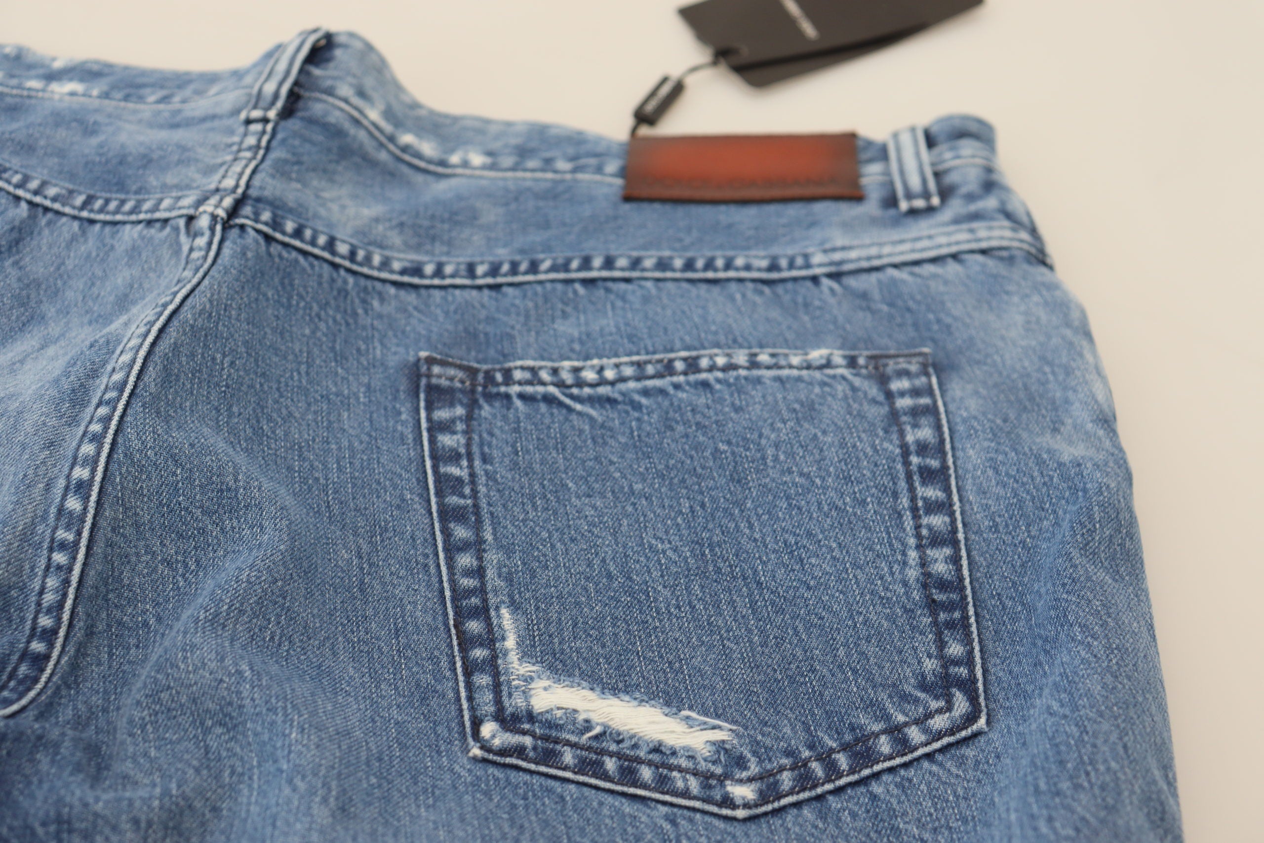 Dolce & Gabbana Blau gewaschene Baumwolle Casual Denim Jeans